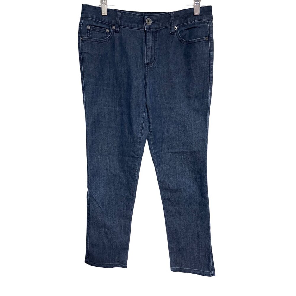 DKNY Jeans Womens Size 8 Stretch Denim Dark Wash Tapered Leg Pants